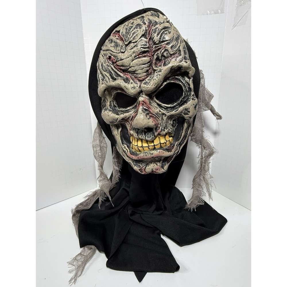 Vintage Easter Unlimited Crypt Creature Zombie Skull Ghoul Mask Hood Fun World